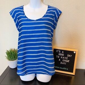 14th and Union Blue and white striped shirt